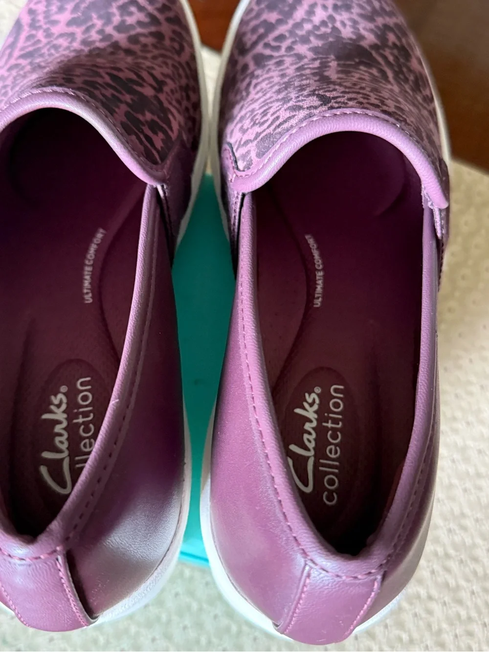 Clarks Collection Layton Petal Slip on Shoes Sz 8W